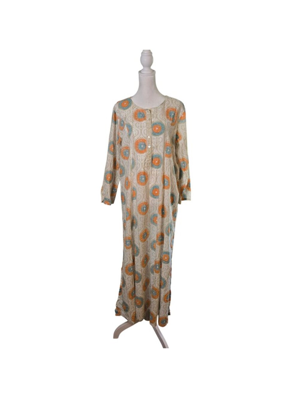 The Company Store 100% Cotton Long Sleeve Maxi Dress Size Medium